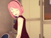 3D HENTAI Sakura masturbates at the edge of the table 3/16