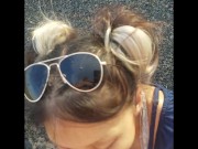 Sensual Blowjob in Public with double rainbow in background! 13/16