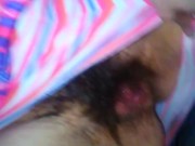 Public Outside Outdoors Nature Pee @ Dusk! Hairy Hippie Slut Has NO TOILET PAPER! She Pees Anyway! 11/16