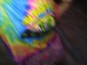 Public Outside Outdoors Nature Pee @ Dusk! Hairy Hippie Slut Has NO TOILET PAPER! She Pees Anyway! 16/16