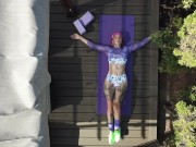 Tattooed fitness slut shows off her moves... and ass 13/16