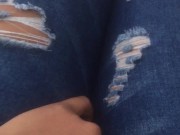 Danna gets horny in a job interview and masturbate in the office bathroom. 3/16