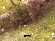 Horny Blonde! Tania Swank BANGED in rain by stranger! (ENGLISH) Berlin Banger 7/16