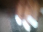 Wet Ebony pussy play