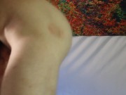 Submissive milf facefucked while holding his balls 14/16