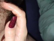 I make him cum with my hot nails that shine from the oil. If I hadn't tickled his balls, he wouldn't 5/16