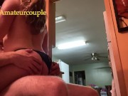 CaAmatuercouple has chair sex with doggystyle and 3 cumshots 8/16