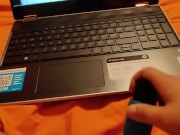 Watching lesbian porn while masturbating my wet pussy 13/16