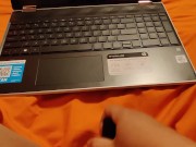 Watching lesbian porn while masturbating my wet pussy 6/16