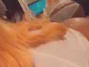 Big booty and wet panties twerking in mirror 6/16