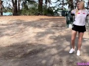 Cheerful Babe With Juicy Booty Masturbate Pussy and Cum In the Car By The River 3/16