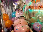 Looner Balloon fetish! Helium balloon inhalation, B2P, Humped & fucked to cum on Helium Voice JOI 9/16