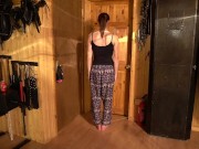 Deviant Designs Playtime - Slut gets corner time with a gag and blindfold to keep her company 1/16