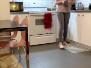 Casually wetting in the kitchen  7/16