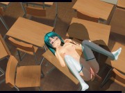 3D HENTAI schoolgirl with glasses fucked the director and got a high score 16/16