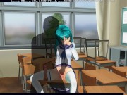 3D HENTAI schoolgirl with glasses fucked the director and got a high score 2/16