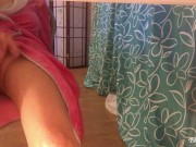 under the table. Masturbation. Caught while watching porn 11/16