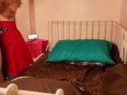 pixie Pin-Up hair tied to headboard 8/16