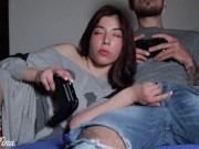 My friend's girlfriend sucks my cock to win me in FIFA (ANAL) 1/16