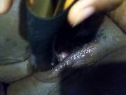 Ebony masturbation while friend in shower 6/16