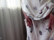 Passionate sex on balcony with petite redhead babe ends with huge cumshot - Ruda Cat 1/16