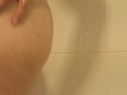 Sexy babe wets herself in the shower and strums her pussy / Casey Jones 10/16