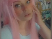 Cosplay anime girl strip tease 4/16