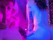 Nancy the Witch gives a sloppy blowjob POV Split-screen facial 4/16