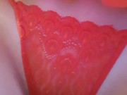 Japanese Teen Girl Panchira Red Lace Panties Perfect Tits 5/16