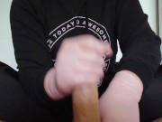 I love wearing my pink gloves if i help my stepdad relax 15/16