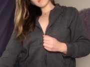 girl flashes small tits