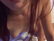 Naughty amateur couple having sex in parents living room 10/16