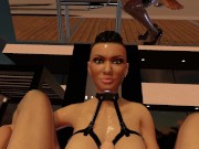 Citor3 3D SFM VR bondage game huge tits mistress makes cum again twice; doggy, pegging, milking 13/16
