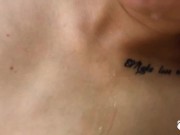 Girlfriend Sensual Sucking Cock and Masturbate Pussy after Work - Facial 16/16