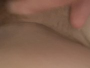 Big horny cock fucking my wet pussy and covering his pre cum on my pussy lips while I rub my clit 1/16
