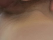 Big horny cock fucking my wet pussy and covering his pre cum on my pussy lips while I rub my clit 10/16