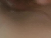 Big horny cock fucking my wet pussy and covering his pre cum on my pussy lips while I rub my clit 16/16