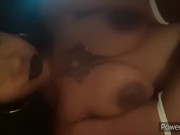 Sexy ebony riding close-up 2/16