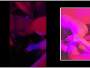 Red Light / Blue Light (handjob; reverse cowgirl; creampie)(hardcore with POV / picture-in-picture) 10/16