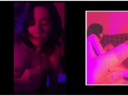 Red Light / Blue Light (handjob; reverse cowgirl; creampie)(hardcore with POV / picture-in-picture) 8/16