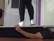 aggressive stomping on a slave part 2 - adidas