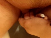 Sexy girl smoking pissing & fingering her hairy pussy till she cums! 11/16