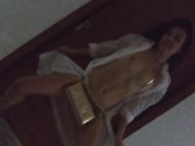 NAKED in Rain Coat return to my Hotel Room 13/16