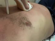 Trampling #70 white high heels 10/16