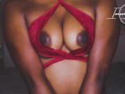 RED HOT Lingerie Try On Haul  Ebony Babe w/ Brown Perky Tits 12/16
