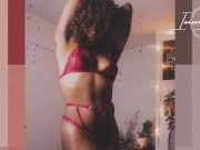 RED HOT Lingerie Try On Haul  Ebony Babe w/ Brown Perky Tits 16/16
