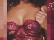 RED HOT Lingerie Try On Haul  Ebony Babe w/ Brown Perky Tits 7/16