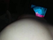 Pregnant girlfriend rides reverse cowgirl 5/16