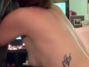 Filling my little pussy up with his big dick while I touch my toes 16/16