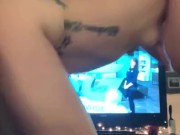 Filling my little pussy up with his big dick while I touch my toes 9/16